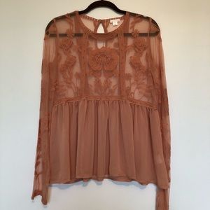 Xhilaration embroidered blouse